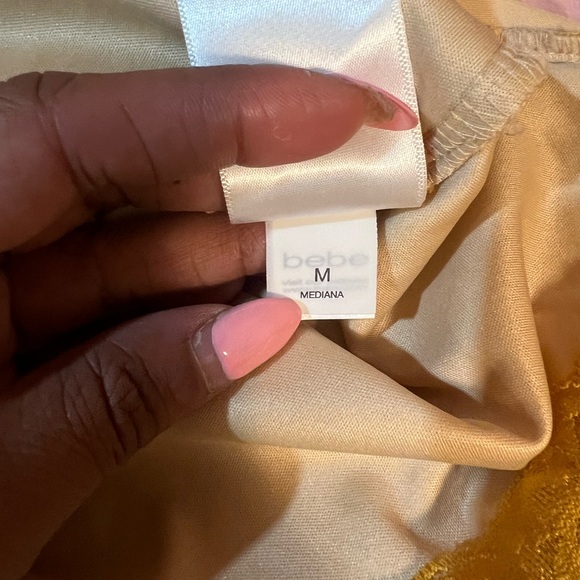 Yellow One-Shoulder Lace Midi Dress (Medium) - Picture 4 of 5